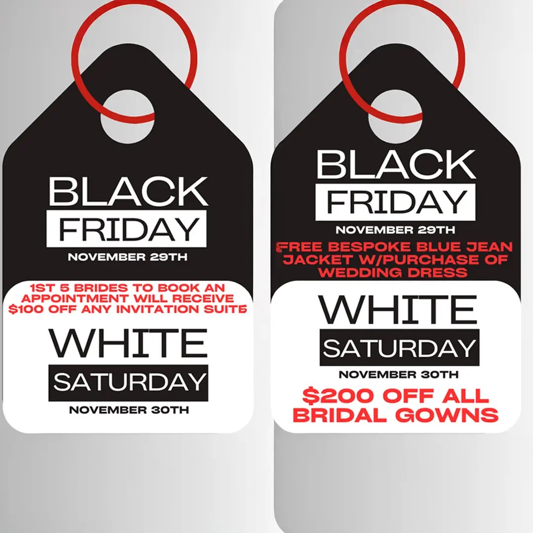 Black Friday &amp; White Saturday Sale!