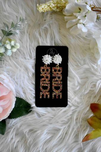 Elegance - Accessories by Lace & Veil BRIDE Earrings Multi-Color - 528095 #0 default thumbnail