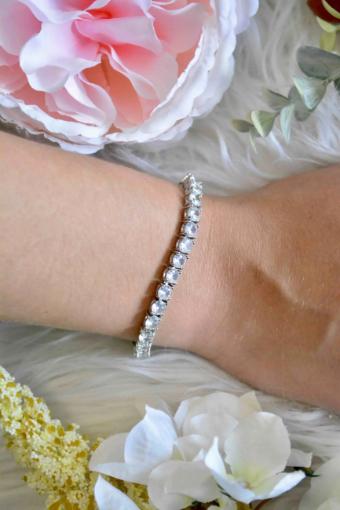 Elegance - Accessories by Lace & Veil Cubic Zirconia Silver Bracelet - CN01445B1S #0 default thumbnail