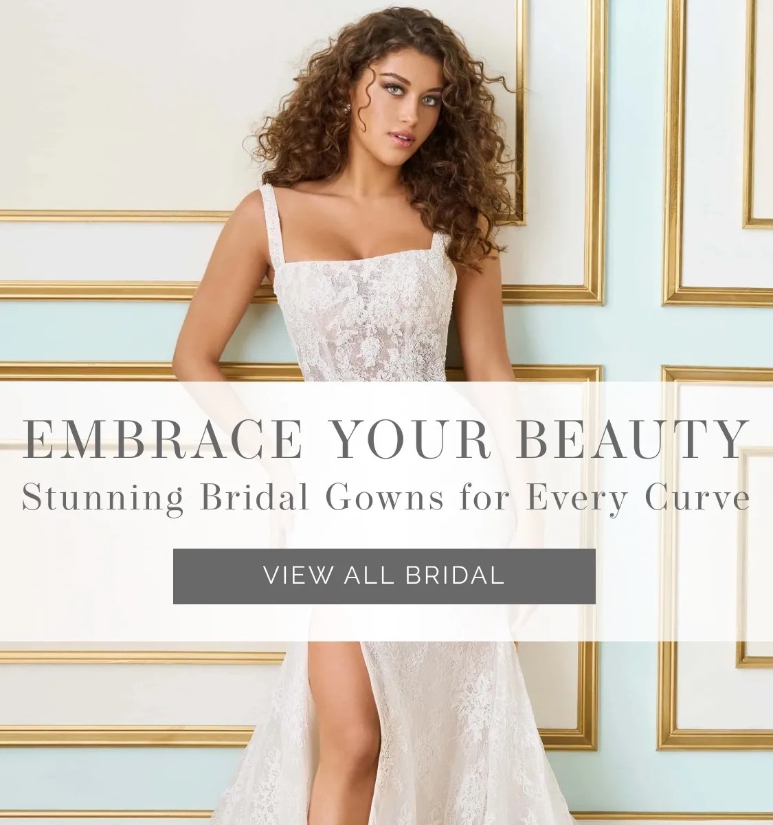 Curvy bridal homepage banner mobile